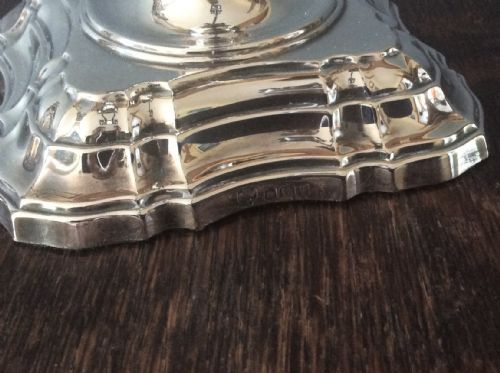 PAIR OF SOLID SILVER CANDELABRA - ADDITIONAL PHOTO 5
