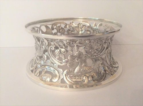 magnificent edwardian solid silver dish ring - CATEGORY: ANTIQUE SILVER - DATED EDWARDIAN
