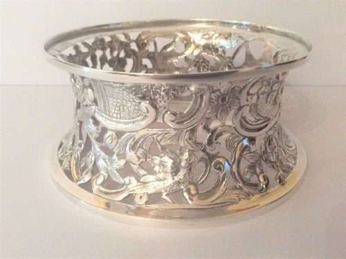 MAGNIFICENT EDWARDIAN SOLID SILVER DISH RING - ADDITIONAL PHOTO 1