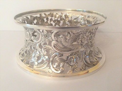 MAGNIFICENT EDWARDIAN SOLID SILVER DISH RING - ADDITIONAL PHOTO 2
