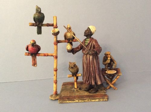 ANTIQUE BERGMAN BRONZE PARROT TRAINER - ADDITIONAL PHOTO 1