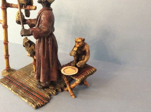 ANTIQUE BERGMAN BRONZE PARROT TRAINER - ADDITIONAL PHOTO 3