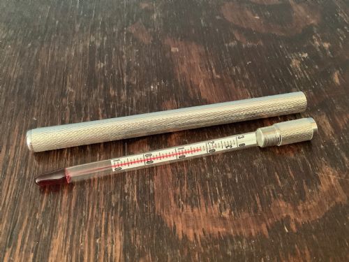 SOLID SILVER WINE THERMOMETER AND TORCH - ADDITIONAL PHOTO 5