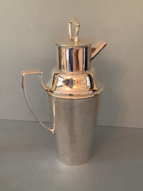 SOLID SILVER ART DECO COCKTAIL SHAKER ASPREY 1926 - ADDITIONAL PHOTO 2