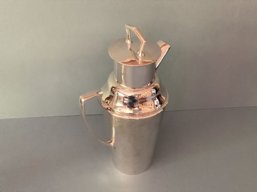 SOLID SILVER ART DECO COCKTAIL SHAKER ASPREY 1926 - ADDITIONAL PHOTO 3