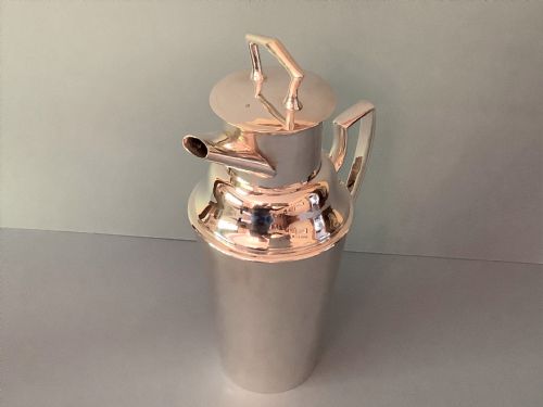 SOLID SILVER ART DECO COCKTAIL SHAKER ASPREY 1926 - ADDITIONAL PHOTO 5