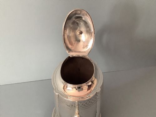 ANTIQUE GEORGIAN SILVER TEAPOT WITH STAND 1798 - ADDITIONAL PHOTO 2