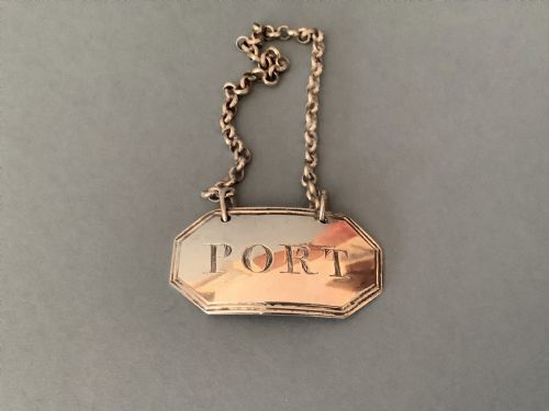 SET OF 3 ANTIQUE GEORGIAN SILVER DECANTER LABELS - ADDITIONAL PHOTO 4