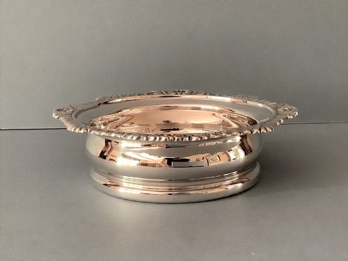 ANTIQUE EDWARDIAN SOLID SILVER WINE COASTER - ADDITIONAL PHOTO 3