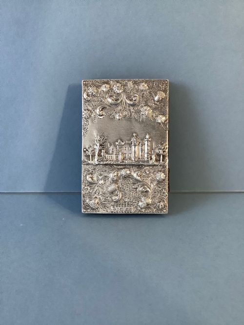 antique silver william iv castle top aide memoire - CATEGORY: ANTIQUE SILVER - DATED 19TH CENTURY