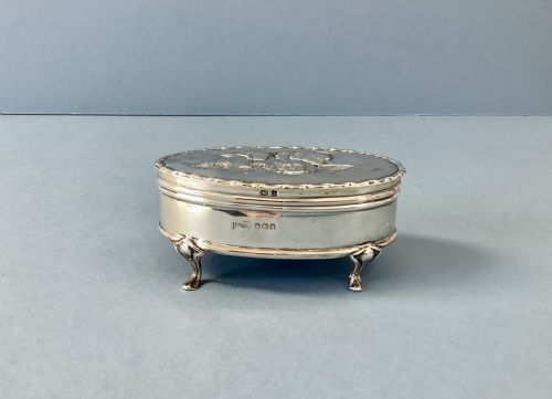 ANTIQUE EDWARDIAN SILVER JEWELLERY BOX - ADDITIONAL PHOTO 1
