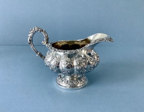 antique william iv silver jug - CATEGORY: ANTIQUE SILVER - DATED 19TH CENTURY