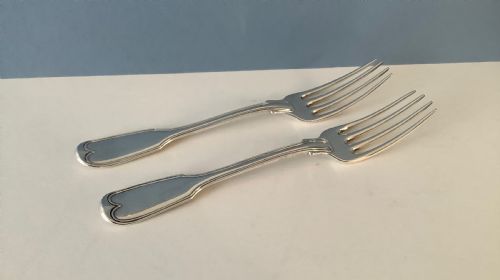 PAIR OF PAUL STORR GEORGIAN SILVER DESSERT FORKS - ADDITIONAL PHOTO 4