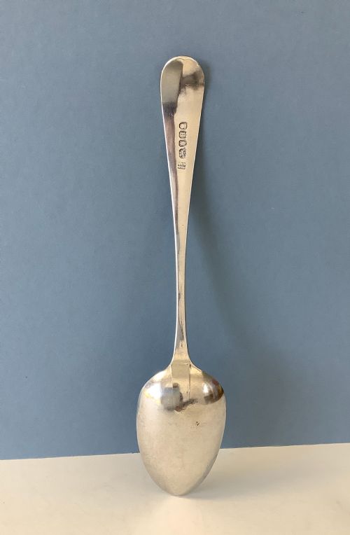 ANTIQUE SILVER GEORGIAN SERVING TABLE SPOON BATEMAN - ADDITIONAL PHOTO 1