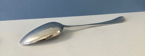 ANTIQUE SILVER GEORGIAN SERVING TABLE SPOON BATEMAN - ADDITIONAL PHOTO 4