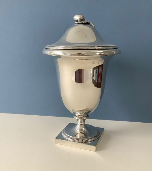 ANTIQUE SOLID SILVER LIDDED SAUCE DISH - ADDITIONAL PHOTO 3