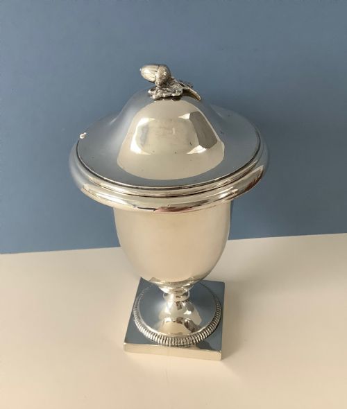 ANTIQUE SOLID SILVER LIDDED SAUCE DISH - ADDITIONAL PHOTO 7