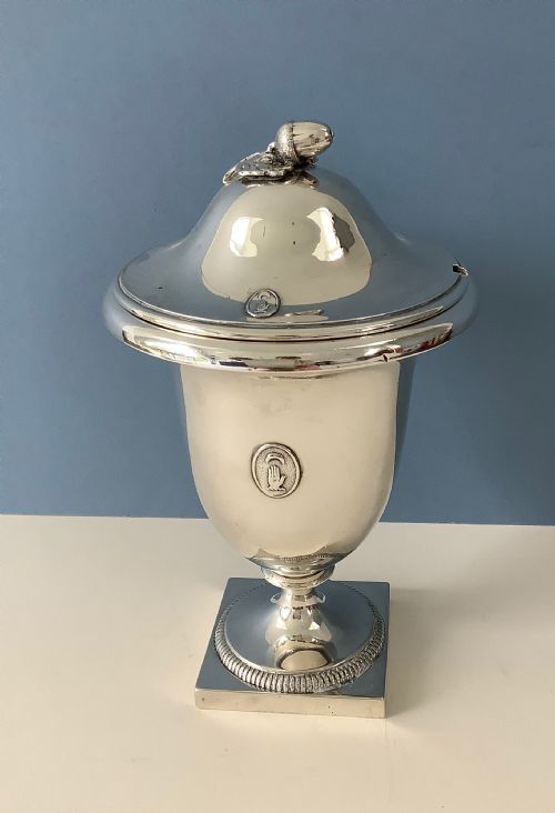 ANTIQUE SOLID SILVER LIDDED SAUCE DISH - ADDITIONAL PHOTO 9