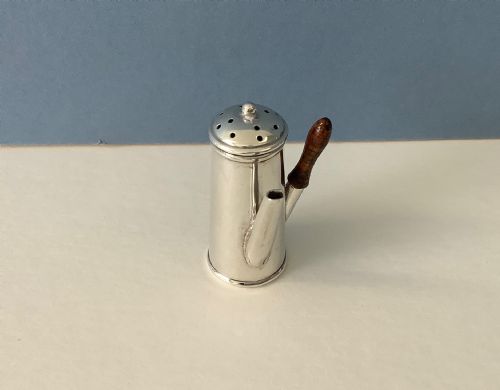 ANTIQUE EDWARDIAN NOVELTY SOLID SILVER PEPPER POT - ADDITIONAL PHOTO 2