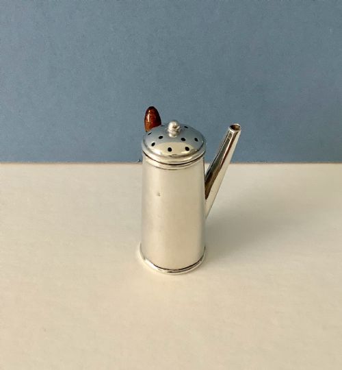 ANTIQUE EDWARDIAN NOVELTY SOLID SILVER PEPPER POT - ADDITIONAL PHOTO 4
