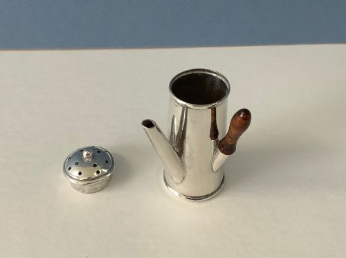ANTIQUE EDWARDIAN NOVELTY SOLID SILVER PEPPER POT - ADDITIONAL PHOTO 5