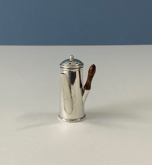 ANTIQUE EDWARDIAN NOVELTY SOLID SILVER PEPPER POT - ADDITIONAL PHOTO 6