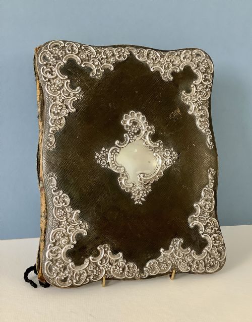 antique victorian silver mounted blotter william comyns - CATEGORY: ANTIQUE SILVER - DATED VICTORIAN