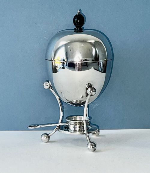 ANTIQUE EDWARDIAN SOLID SILVER EGG CODDLER - ADDITIONAL PHOTO 3