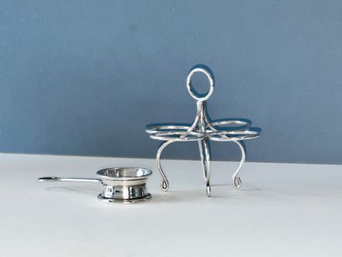 ANTIQUE EDWARDIAN SOLID SILVER EGG CODDLER - ADDITIONAL PHOTO 5