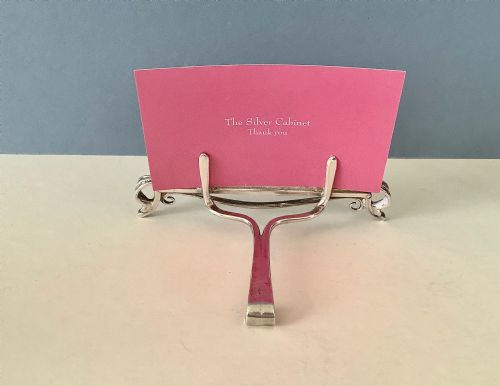 OMAR RAMSDEN SET OF 4 ANTIQUE SILVER MENU HOLDERS - ADDITIONAL PHOTO 8