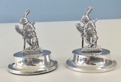 ALICE IN WONDERLAND PAIR OF ANTIQUE SILVER MENU HOLDERS - ADDITIONAL PHOTO 5