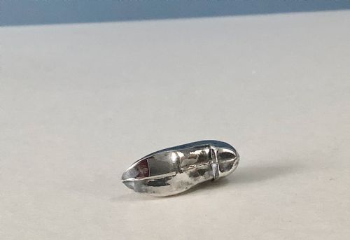 ANTIQUE SILVER MINIATURE CLOG PIN CUSHION - ADDITIONAL PHOTO 4