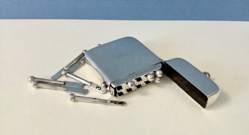 antique victorian silver 10peg butt marker - CATEGORY: ANTIQUE SILVER - DATED VICTORIAN