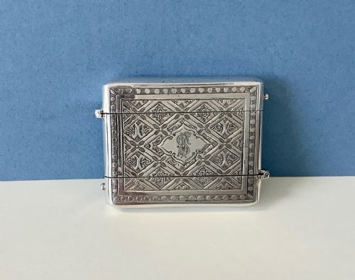 ANTIQUE VICTORIAN SILVER DOUBLE BUTT MARKER - ADDITIONAL PHOTO 1
