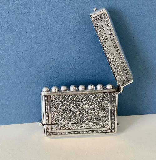 ANTIQUE VICTORIAN SILVER DOUBLE BUTT MARKER - ADDITIONAL PHOTO 4