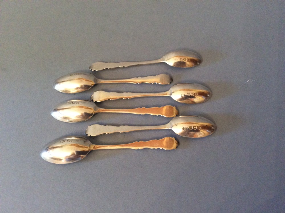 Set of Antique Silver Teaspoons and Sugar Tongs View III