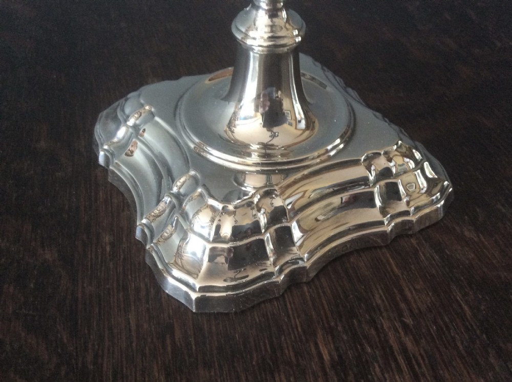 Pair of Solid Silver Candelabra View V