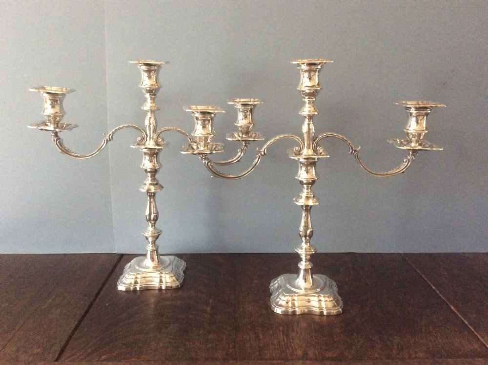 Pair of Solid Silver Candelabra View VII