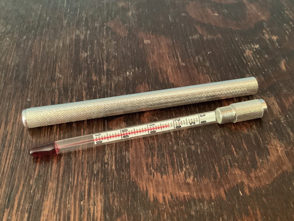Solid Silver Wine Thermometer and Torch View VI