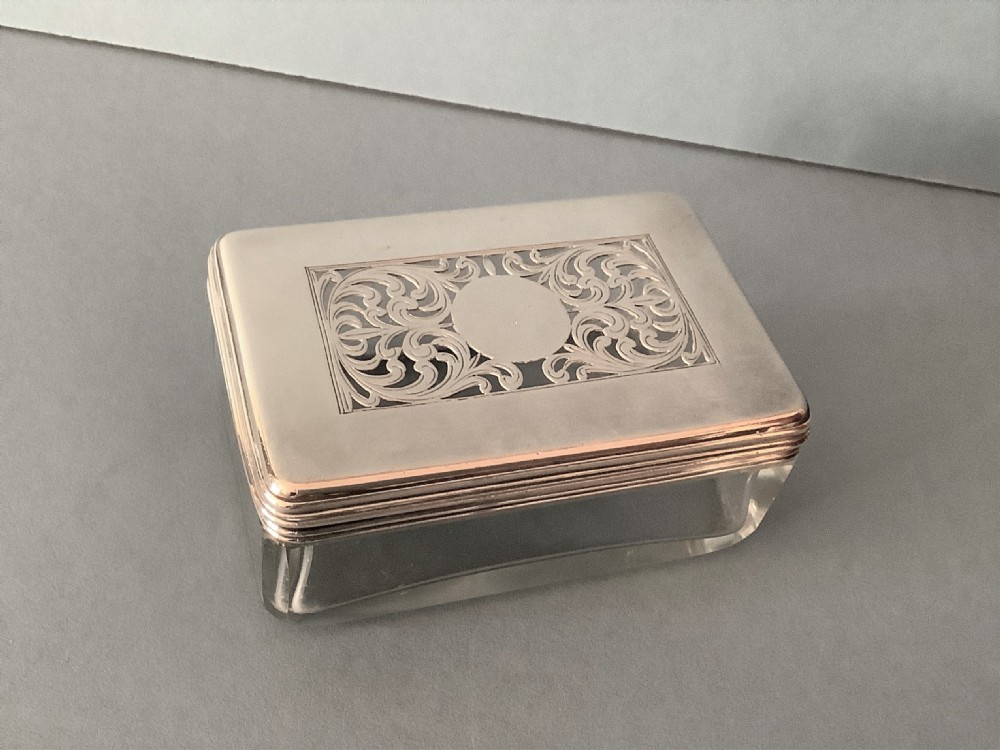 Antique Georgian Silver-Lidded Box 1828 View II