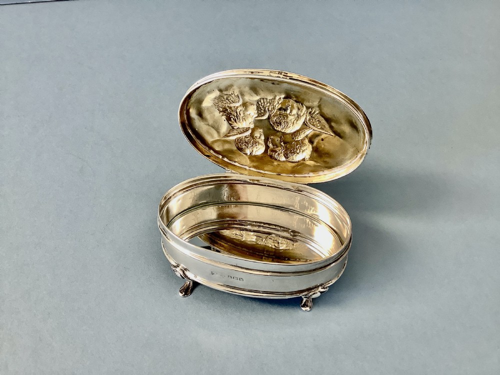 Antique Edwardian Silver Jewellery Box View V