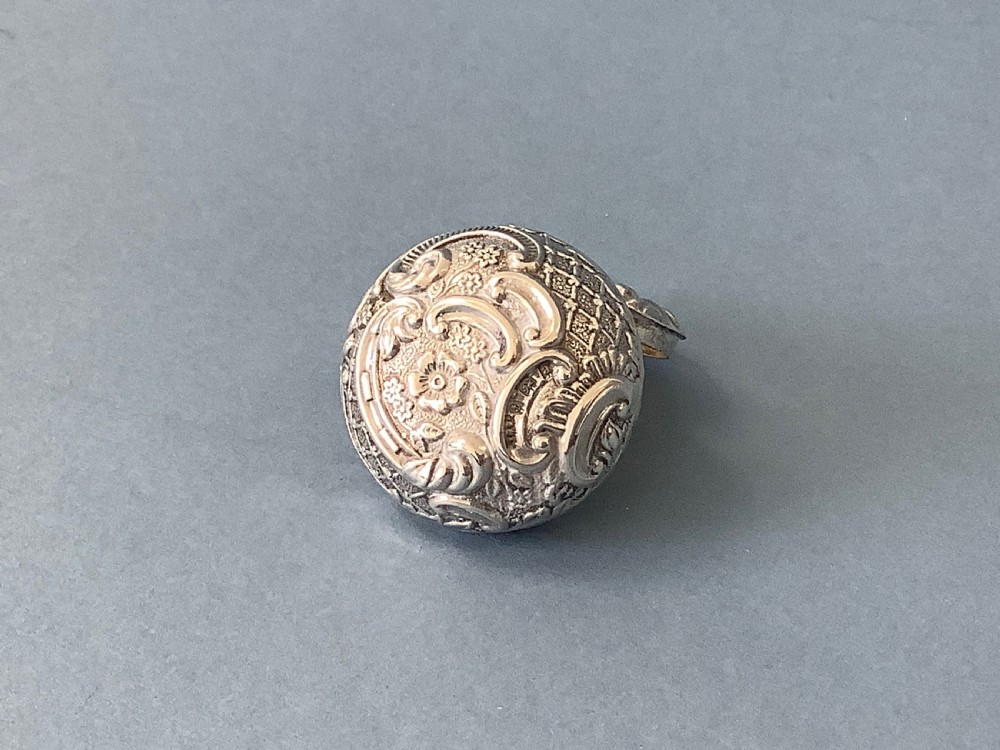 Antique Victorian Silver Pill Box View IV