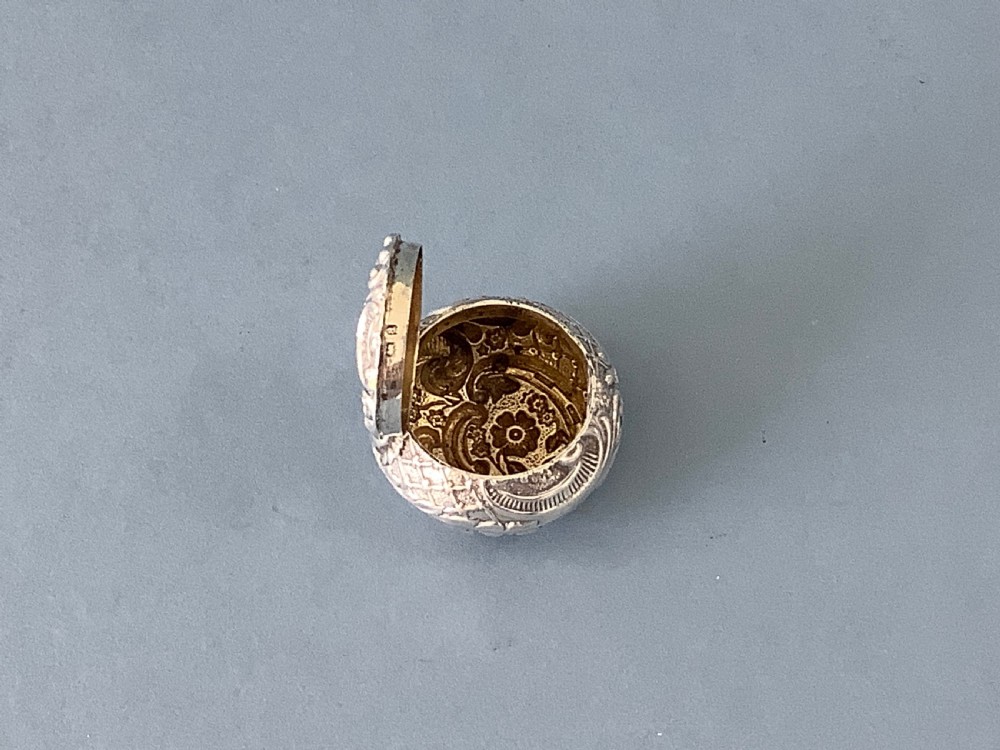 Antique Victorian Silver Pill Box View VI