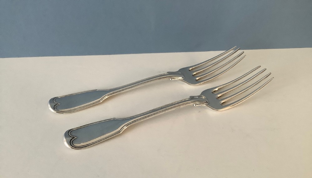 Pair of Paul Storr Georgian Silver Dessert Forks
