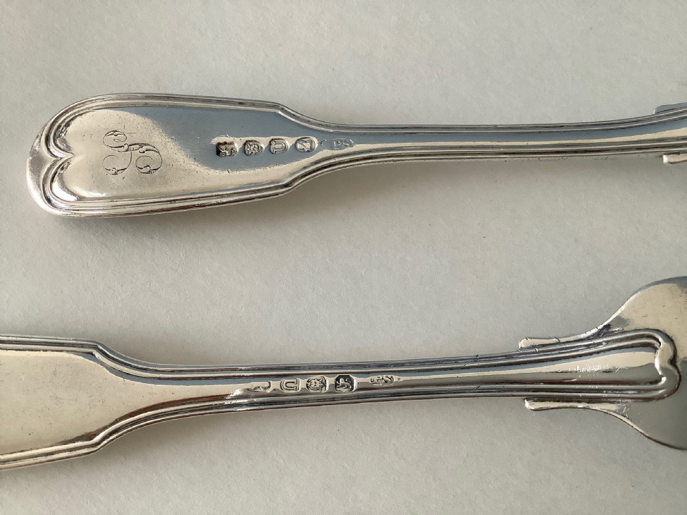 Pair of Paul Storr Georgian Silver Dessert Forks View II