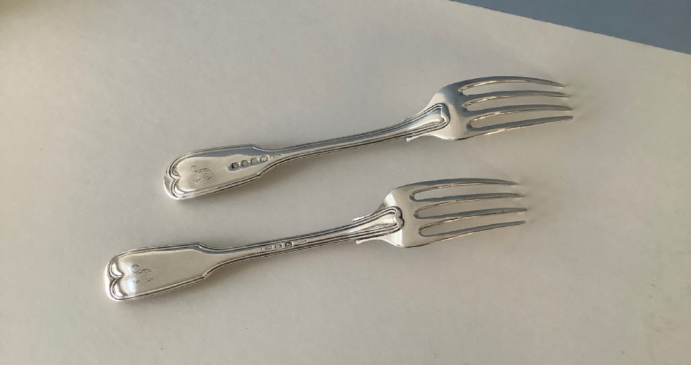 Pair of Paul Storr Georgian Silver Dessert Forks View III