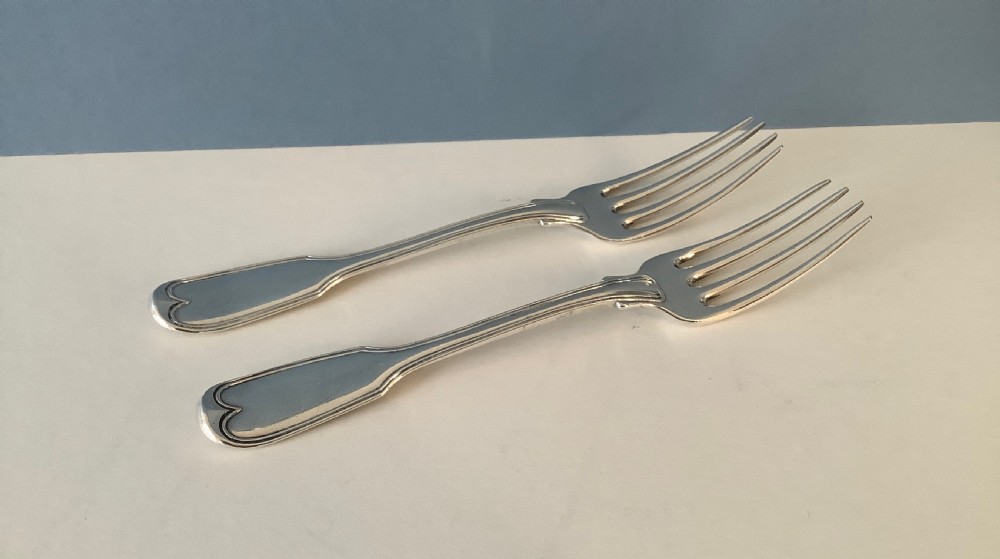 Pair of Paul Storr Georgian Silver Dessert Forks View V