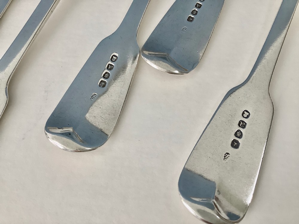 Six Solid Silver Table Spoons Paul Storr View II