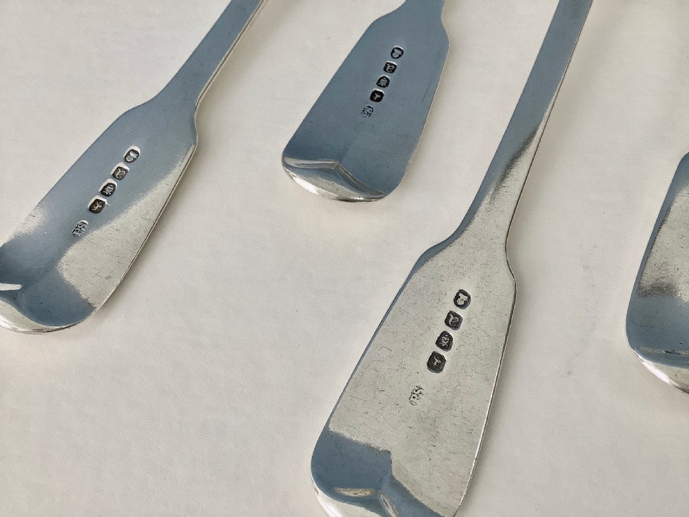 Six Solid Silver Table Spoons Paul Storr View III