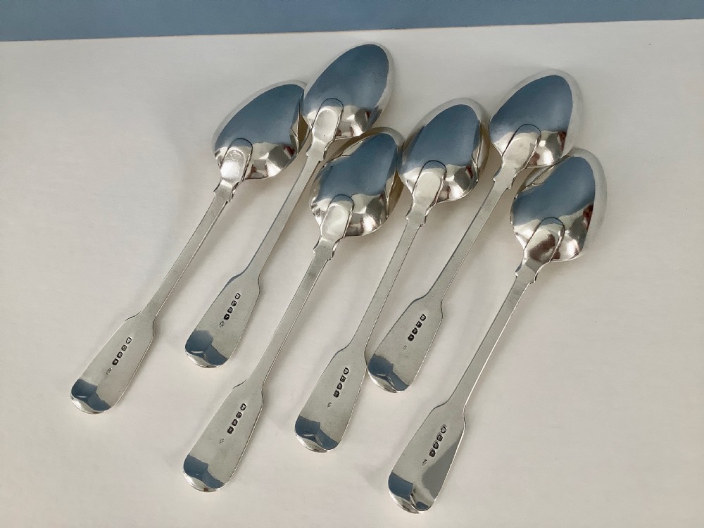 Six Solid Silver Table Spoons Paul Storr View IV